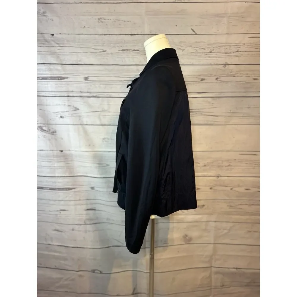 Cabi Chance Asymmetrical Moto Jacket Navy Blue Size M - Picture 4 of 7